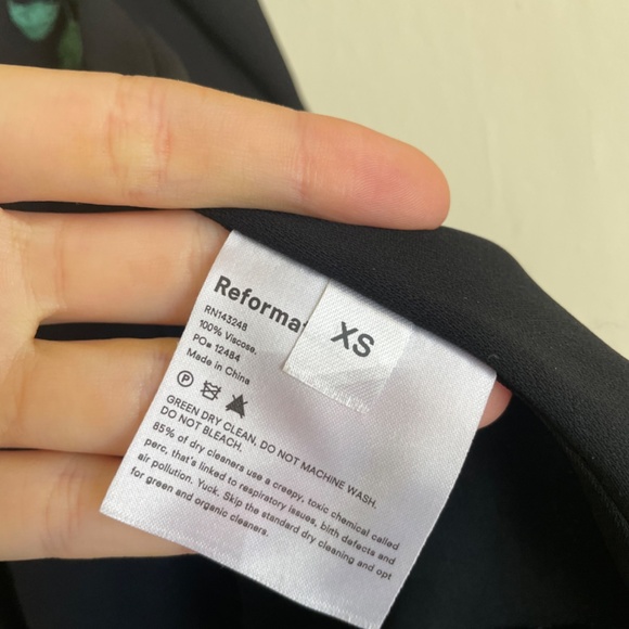 Reformation Wrap Rose Dress with tie sleeves - Picture 6 of 7